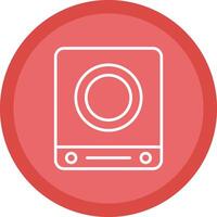 Induction Stove Line Multi Circle Icon vector