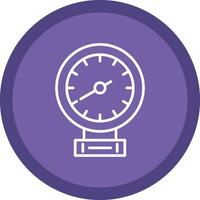 Pressure Gauge Line Multi Circle Icon vector