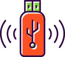 Usb filled Design Icon vector