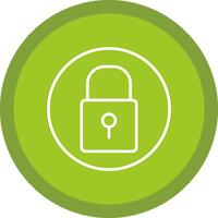 Lock Line Multi Circle Icon vector