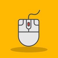 Mouse Filled Shadow Icon vector