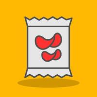 Crisps Filled Shadow Icon vector