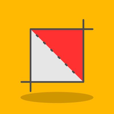 Crop Filled Shadow Icon