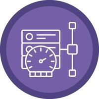 actuación línea multi circulo icono vector