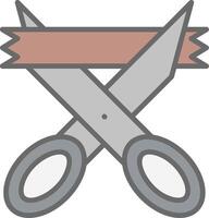 Scissors Line Filled Light Icon vector