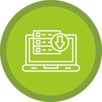Downloading Data Line Multi Circle Icon vector