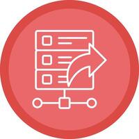 Send Data Line Multi Circle Icon vector