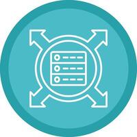 Data Driven Line Multi Circle Icon vector