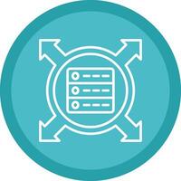 Data Driven Line Multi Circle Icon vector