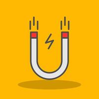 Magnet Filled Shadow Icon vector