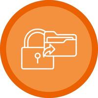 Secure Data Line Multi Circle Icon vector