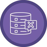 Delete Database Line Multi Circle Icon vector