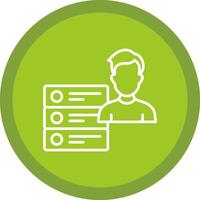 User Data Line Multi Circle Icon vector