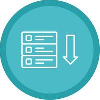 Database Line Multi Circle Icon vector