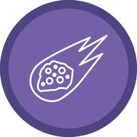 Asteroid Line Multi Circle Icon vector