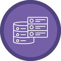 Databases Line Multi Circle Icon vector