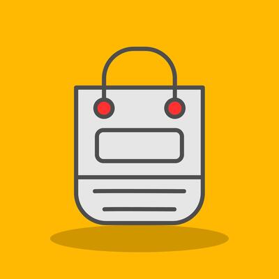 Shopping Bag Filled Shadow Icon