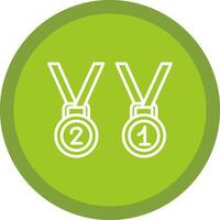 Medals Line Multi Circle Icon vector