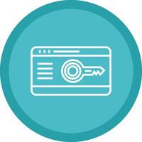 Key Card Line Multi Circle Icon vector