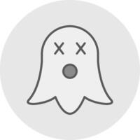 Ghost Line Filled Light Icon vector