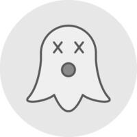 Ghost Line Filled Light Icon vector