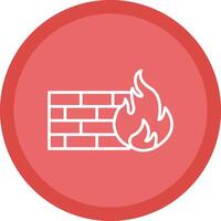 Firewall Line Multi Circle Icon vector