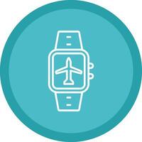 Airplane Mode Line Multi Circle Icon vector