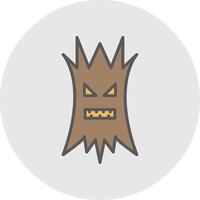 Tree Halloween Line Filled Light Icon vector