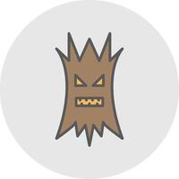 Tree Halloween Line Filled Light Icon vector