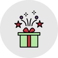 Gifts Line Filled Light Icon vector