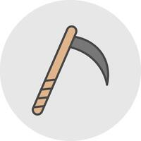 Scythe Line Filled Light Icon vector