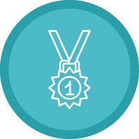 Medal Line Multi Circle Icon vector