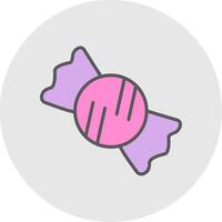 Candy Line Filled Light Icon vector