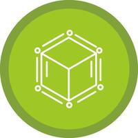 Blockchain Line Multi Circle Icon vector