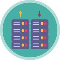 Data Center Flat Multi Circle Icon vector