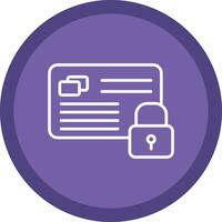 Secure Payment Line Multi Circle Icon vector