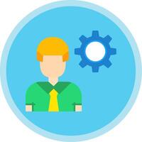 Engineering Flat Multi Circle Icon vector