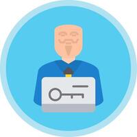 Anonymous Flat Multi Circle Icon vector