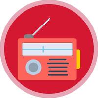 Radio Flat Multi Circle Icon vector