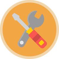 Tools Flat Multi Circle Icon vector