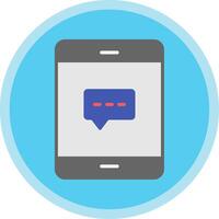 Live Chat Flat Multi Circle Icon vector