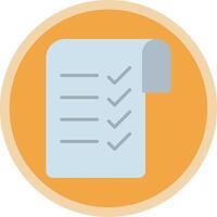 Checklist Flat Multi Circle Icon vector