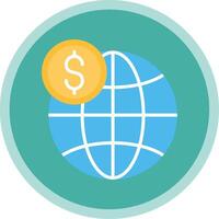 Global Business Flat Multi Circle Icon vector