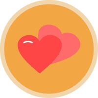 Hearts Flat Multi Circle Icon vector