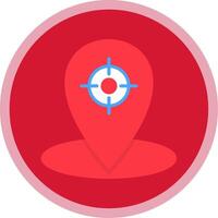 Geo Targeting Flat Multi Circle Icon vector