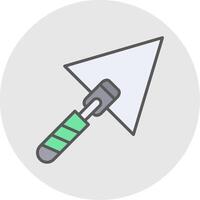 Trowel Line Filled Light Icon vector