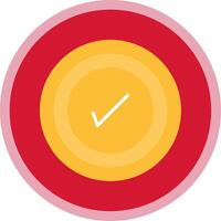 Goals Completion Flat Multi Circle Icon vector