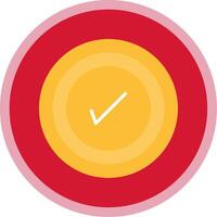 Goals Completion Flat Multi Circle Icon vector