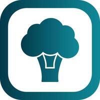 Broccoli Glyph Gradient Corner Icon vector