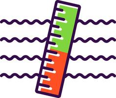 Ruler filled Design Icon vector